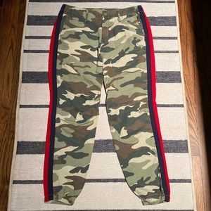 Mother misfit striped camo pant